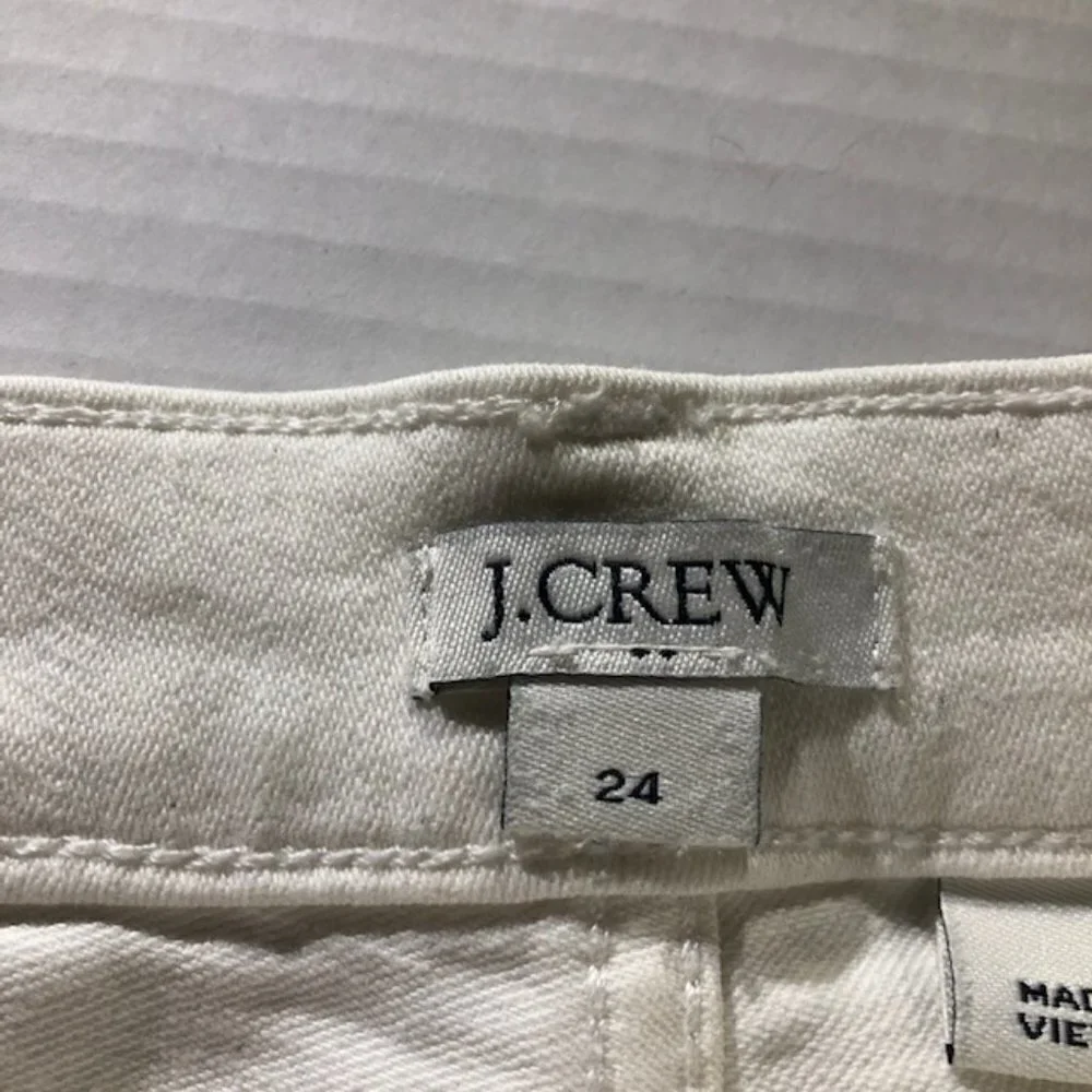 J. Crew White Stretch Skinny Jeans size 24